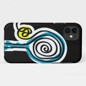 Zwarte iPhone-draagtas voor tennisspeler Case-Mate iPhone Case (Achterkant (horizontaal))