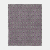 Zwarte Iris op een antiek tapijt Fleece Deken (Voorkant)