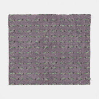 Zwarte Iris op een antiek tapijt Fleece Deken