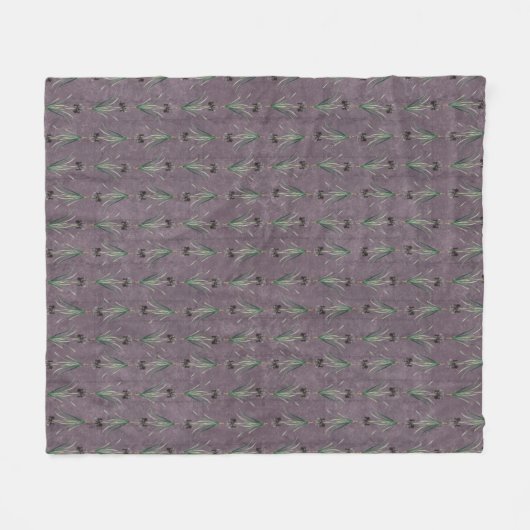 Zwarte Iris op een antiek tapijt Fleece Deken (Voorkant (Horizontaal))