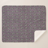 Zwarte Iris op een antiek tapijt Sherpa Deken (Voorkant (horizontaal))