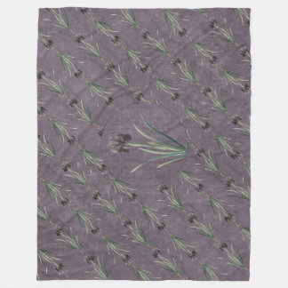 Zwarte Iris op een antieke wandtapijt Fleece Deken