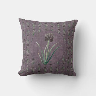 Zwarte Iris op een antieke wandtapijt Kussen