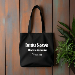 Zwarte Is Mooi Boodschappentas — Cadeau voor Haar Tote Bag