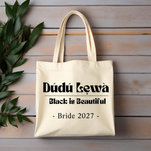 Zwarte Is Mooi Boodschappentas — Cadeau voor Haar Tote Bag