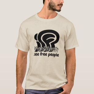 zwarte isfp Ik zie Vrije Mensen Vrijheid Verhoogde T-shirt