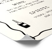 Zwarte Italiaanse Bruidsdouche Cin Cin Bar Poster (Hoek)