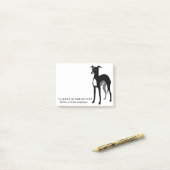 Zwarte Italiaanse Greyhound Post-it® Notes (Op bureau)