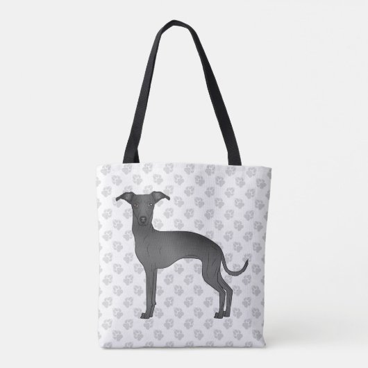 Zwarte, Italiaanse griezelige cartoon met handscho Tote Bag (Achterkant)