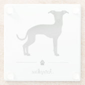 Zwarte Italiaanse snufjes met klauut met aangepast Glazen Onderzetter (Achterkant)