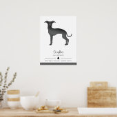 Zwarte Italiaanse snufjes met klauut met aangepast Poster (Keuken)