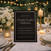 Zwarte Ivoor Avond Chic Uitnodiging