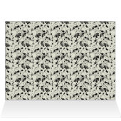 Zwarte Ivoor Cream Damask Trouwtafel Kaart (Binnen Horizontaal (Boven))