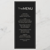 Zwarte Ivoor Oude Rijkdom Trouw Menu Bedankbrief (Achterkant)