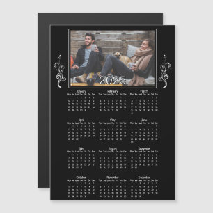 Zwarte Jaar 2025 Fotokalender met Foliage