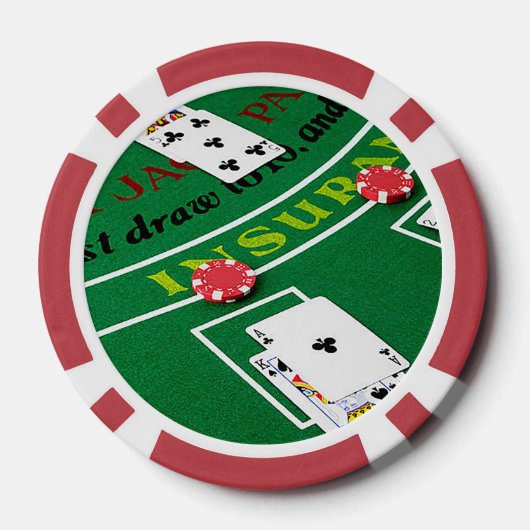 Zwarte Jack Pokerfiches Poker Chips (Achterkant)