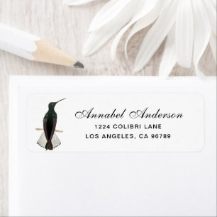 Zwarte Jacobin kolibrie Etiket