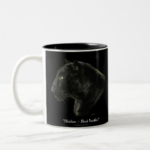Zwarte Jaguar Big Cat MAKE MIJN ZWART! Drink-Mokke Tweekleurige Koffiemok