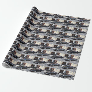 Zwarte Jaguar E Type Roadster Cadeaupapier