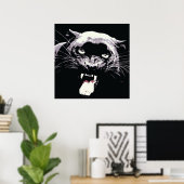 Zwarte Jaguar Panther Poster (Thuiskantoor)