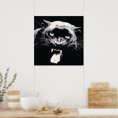 Zwarte Jaguar Panther Poster (Keuken)