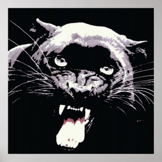 Zwarte Jaguar Panther Poster (Voorkant)
