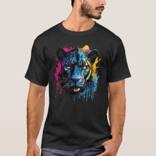 Zwarte Jaguar Wilde Dieren Grote Kataardige Kleurr T-shirt