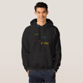 Zwarte jaket hoodie (Voorkant volledig)
