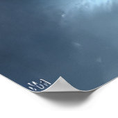 Zwarte jakhals in de sneeuw | AI Art Poster (Hoek)