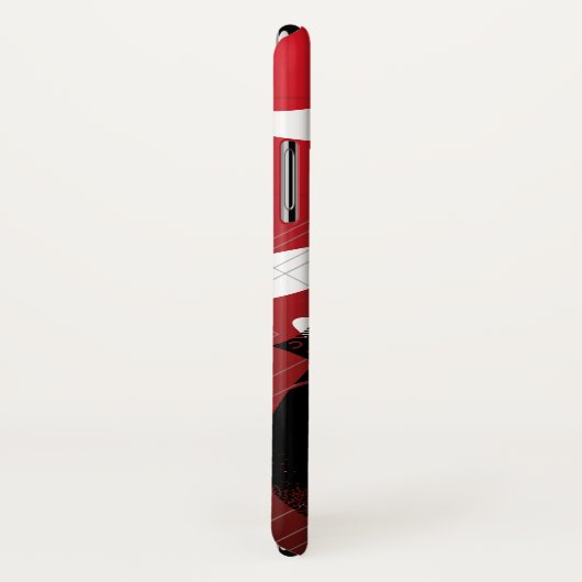 Zwarte, Japanse dragon rode achtergrond Case-Mate iPhone Case (Achterkant / rechts)