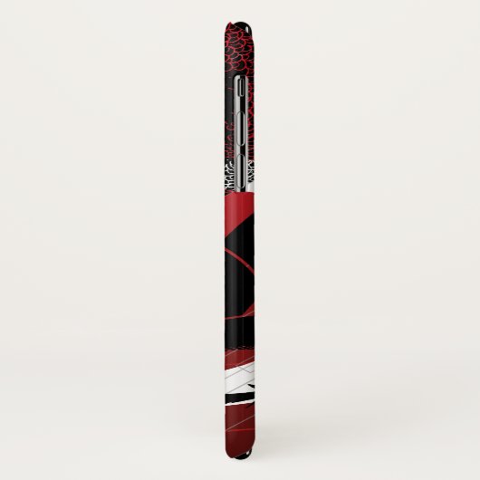 Zwarte, Japanse dragon rode achtergrond Case-Mate iPhone Case (Achterkant/links)