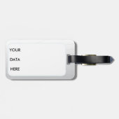 Zwarte, Japanse dragon witte achtergrond Bagagelabel (Achterkant horizontaal)