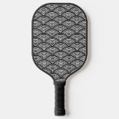 Zwarte Japanse golven Pickleball Paddle (Voorkant)