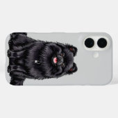 Zwarte Japanse spitz hond Case-Mate iPhone Case (Achterkant (horizontaal))
