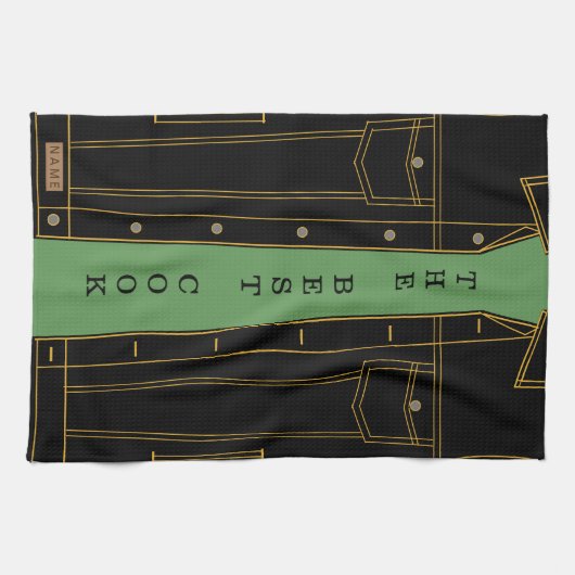 Zwarte Jeans Jas Grappige Keuken Handdoek Custom T (Horizontaal)