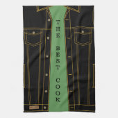 Zwarte Jeans Jas Grappige Keuken Handdoek Custom T (Verticaal)