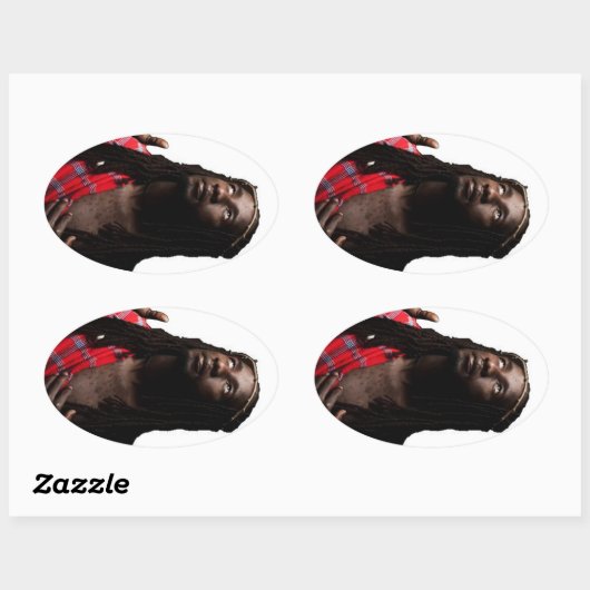 Zwarte Jesus sticker (Vel)