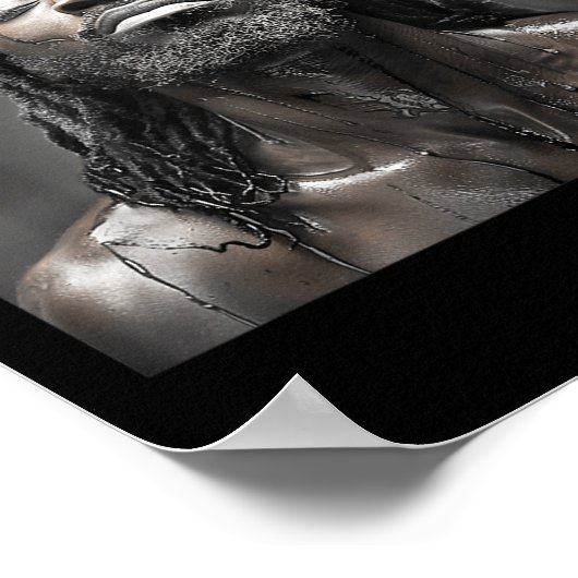 Zwarte Jezus, Christendom, Kerk, Christus, Jezus _ Poster (Hoek)