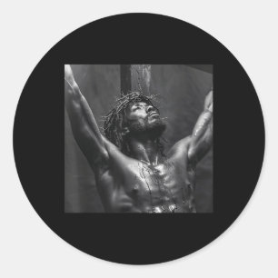 Zwarte Jezus, Christendom, Kerk, Christus, Jezus Ronde Sticker