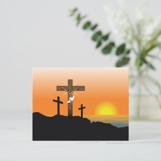 Zwarte Jezus Christus Briefkaart (Staand voorkant)