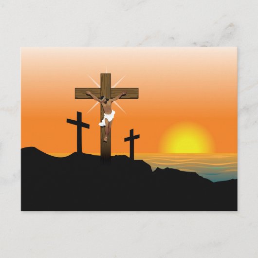 Zwarte Jezus Christus Briefkaart (Voorkant)
