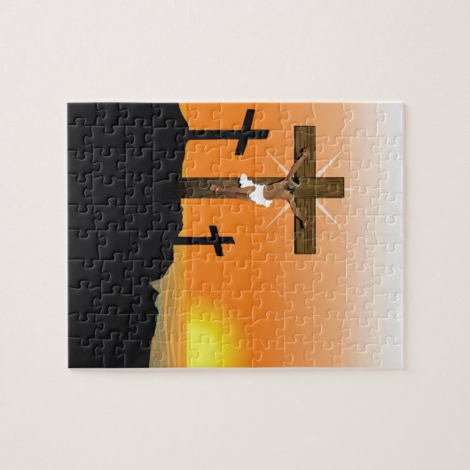 Zwarte Jezus Christus Legpuzzel (Horizontaal)