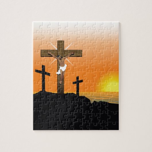 Zwarte Jezus Christus Legpuzzel (Verticaal)