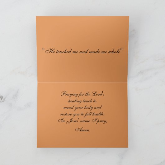 Zwarte Jezus, hij raakte me aan, word beter Kaart (Binnen)