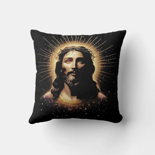 Zwarte Jezus kussen! Kussen (Achterkant)