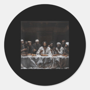Zwarte Jezus, laatste sacrament, Jezus 9 Ronde Sticker