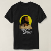 Zwarte Jezus met Christelijke C van Locs African A T-shirt (Design voorkant)