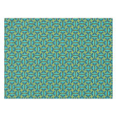 Zwarte Jimette Design Black & Turkooizen Tafelkleed (Voorkant (Horizontaal))