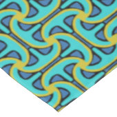 Zwarte Jimette Design Black & Turkooizen Tafelkleed (Gekanteld)
