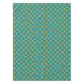 Zwarte Jimette Design Black & Turkooizen Tafelkleed (Voorkant)